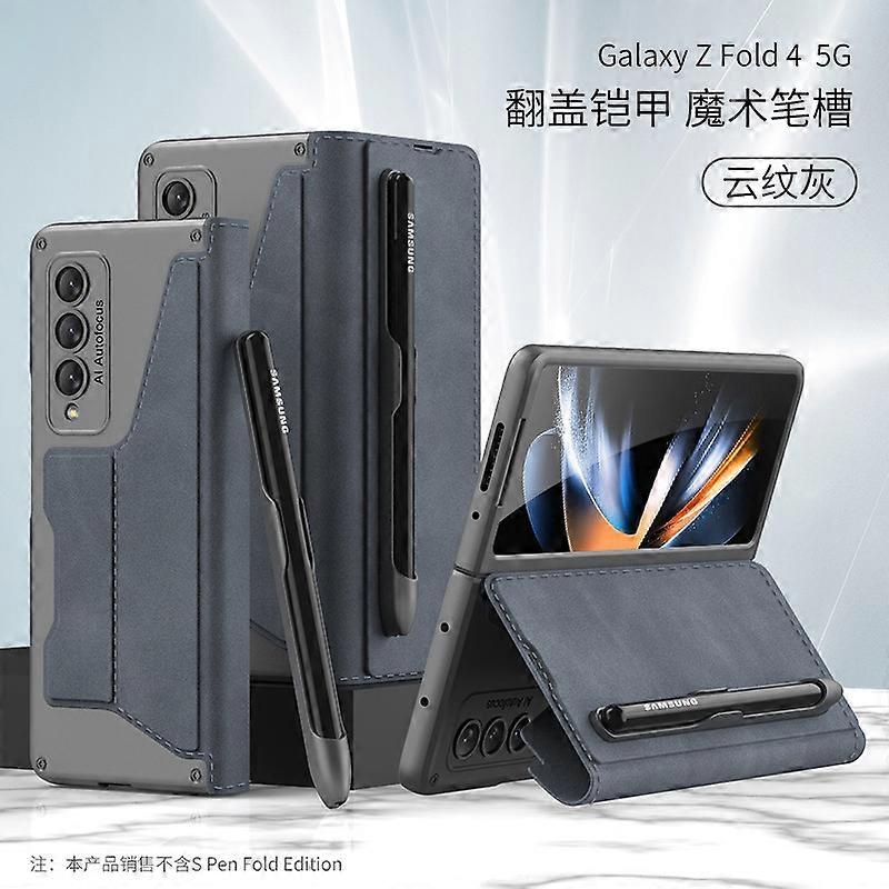 For Samsung Galaxy Z Fold 4 armor flip phone case personality folding protective cover (without touch pen)