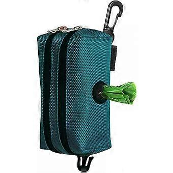 Dog Poop Bag Dispenser, Pet Waste Bag Holder with Double Metal Zipper & Leash Clip for Walking Running Hiking(without Dog Poo Bags)