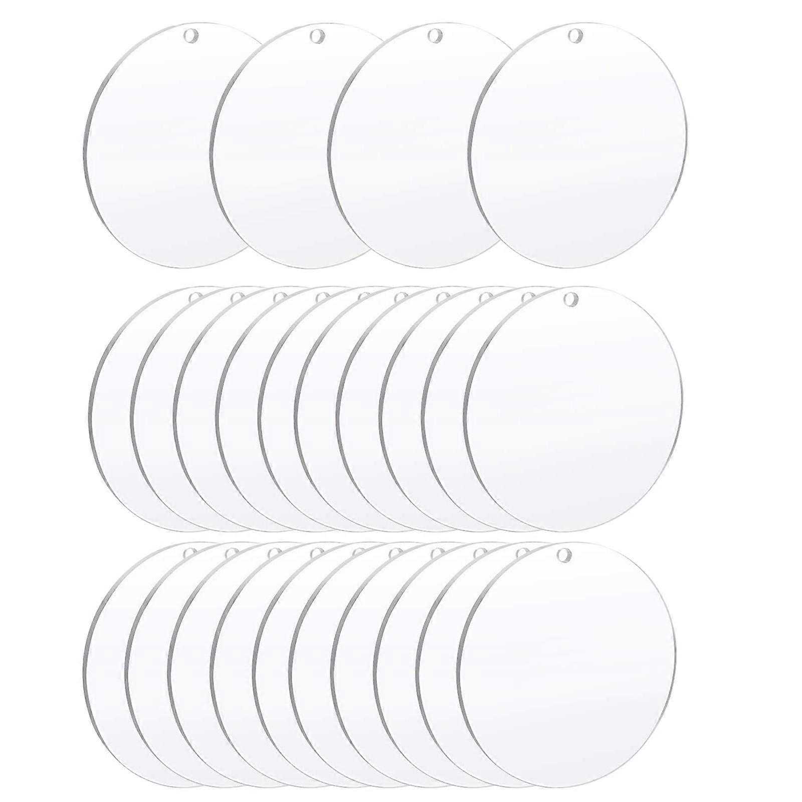 Clear Acrylic Round Circles Blanks Acrylic Disks for Vinyl Project DIY Keychain