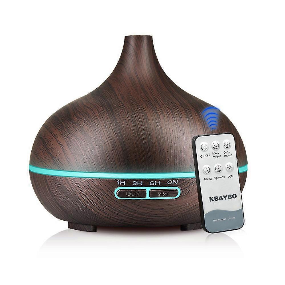 Diffuser humidifier in wood design, aroma diffuser with LED, 550ml