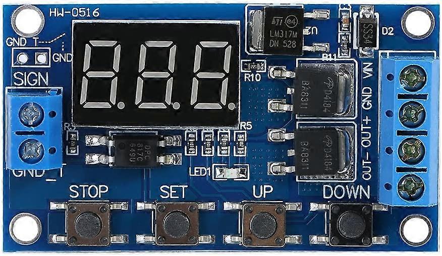 Timer-Modul, DC 5 V-36 V Timer-Modul Trigger-Zyklusverzögerung Timer-Schalter Ein-/Ausschalten des Relaismoduls mit LED-Anzeige
