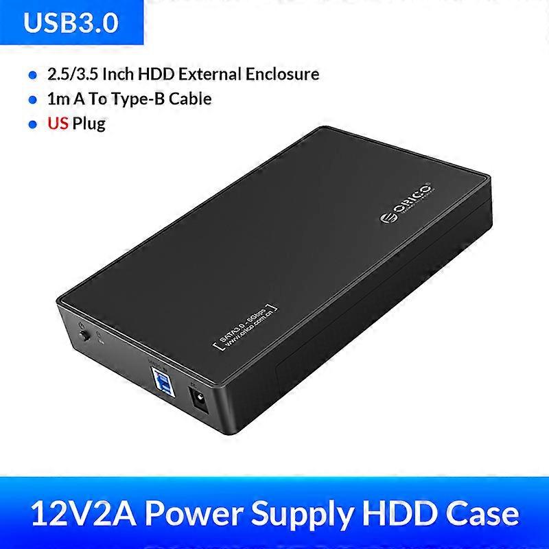 ORICO 3588US3 HDD Enclosure 3.5 inch SATA External Hard Drive Enclosure USB 3.0 HDD Case Tool Free for 3.5" SATA HDD and SSD