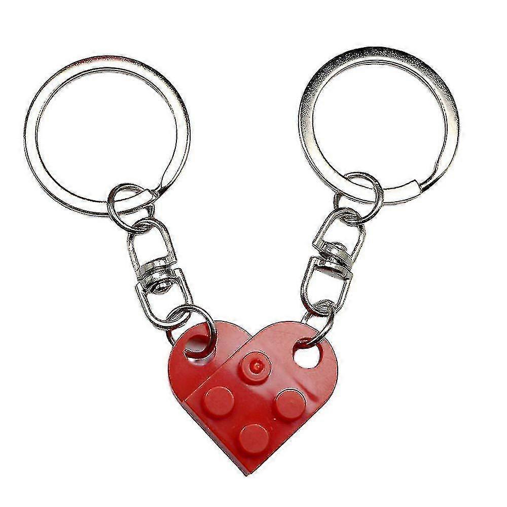 Assemblage Matching Brick Heart Keychain Couple Friend Keychains Gift-9 Tw