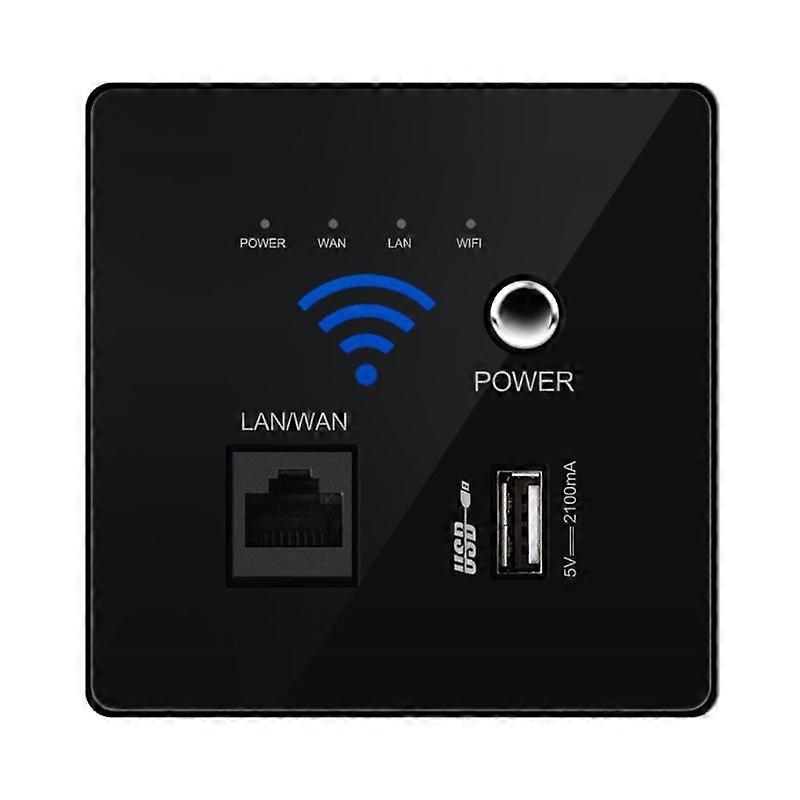 300M Transmission Rate Wireless WIFI Wall Embedded Router USB Charging Socket WiFi Repeater for Home Use Drop Shipping