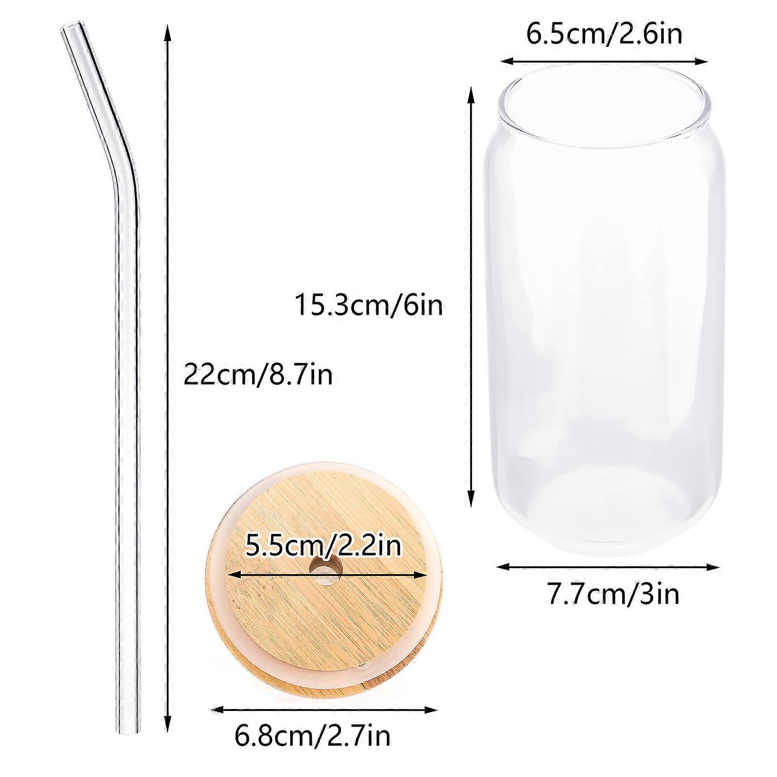 50% RABATT, 2 Stück langlebige 395 ml / 580 ml mit Bambusabdeckung transparente Milchkaffeetasse