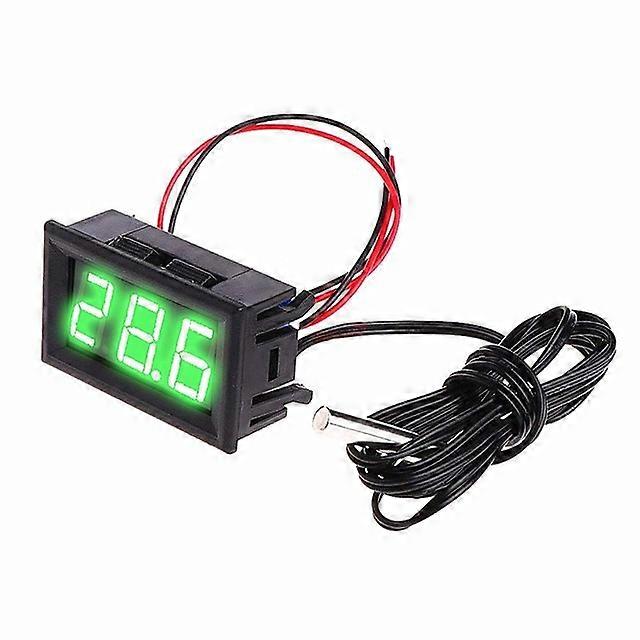 DC 12V Mini Digital LED Thermometer for Car Temperature Monitor Panel Meter Measuring Range -50-110C with Temperature Probe,green Betterlifefg