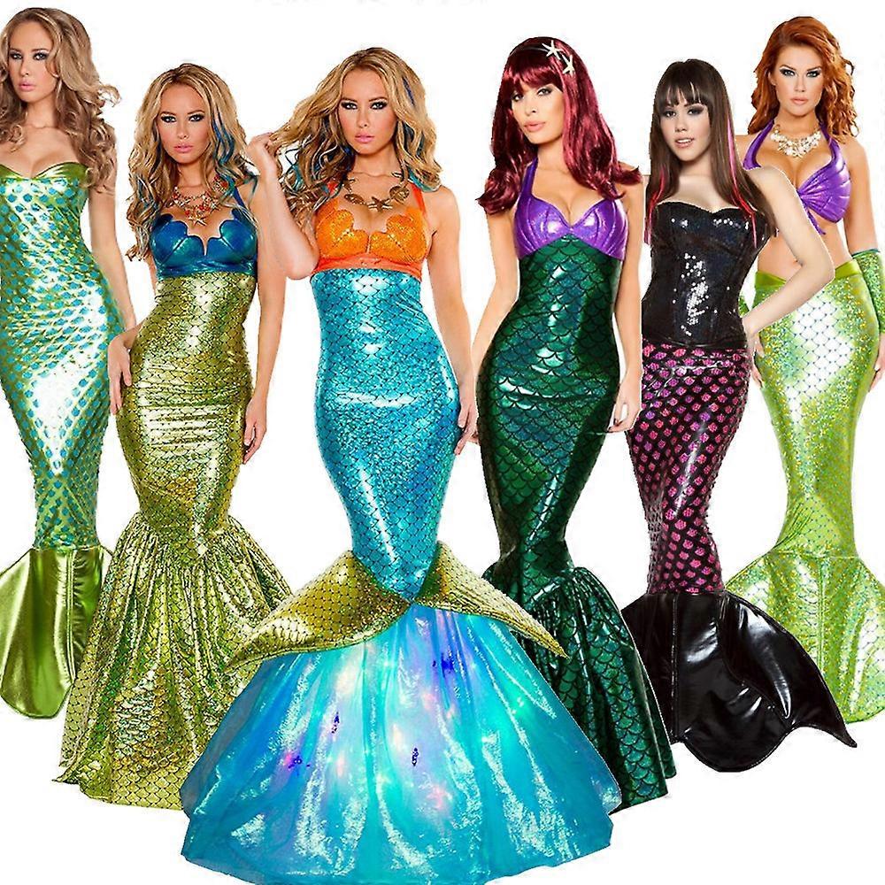 VIROYA Filles Petite Sirène Ariel Princesse Robe Avec Couronne Coll Boucles Doreilles Bracelet Bagues Accessoires Ensembl Amz VIROYA Filles Petite Sirène Ariel Princesse Robe Avec Couronne Coll Boucles Doreilles Bracelet Bagues Accessoires Ensembl Amz