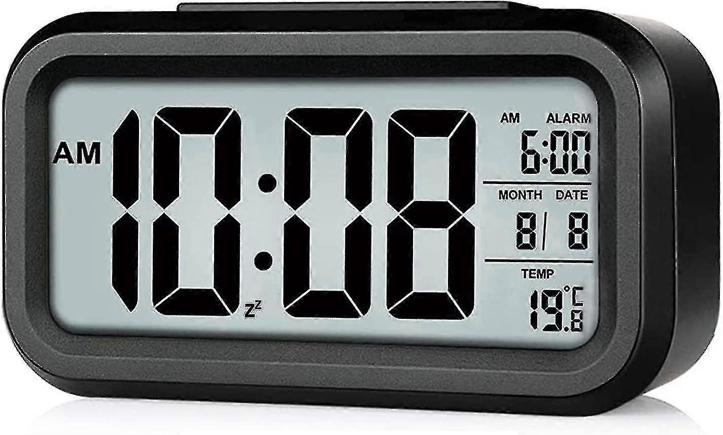 Digital Alarm Clock, Led Digital Clock With Temperature Display. Portable Mirror