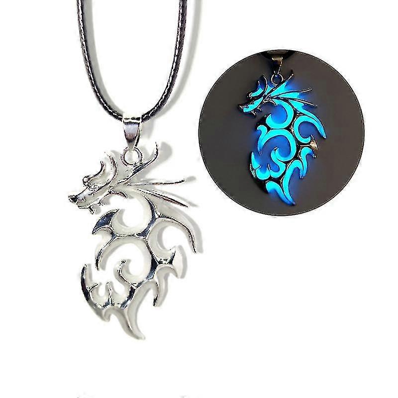 Flamme Lumineuse Dragon Animal Collier Pendentif Pour Femmes Hommes Bijoux Cadeaux