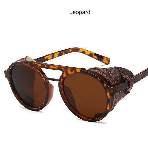 Retro Steampunk Sunglasses Men [Leopard Frame]