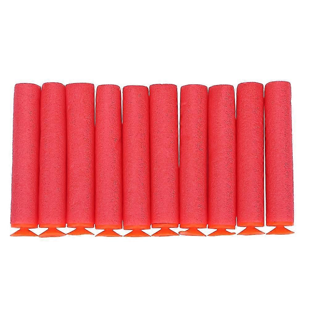100pcs Reusable EVA Foam Soft Refill Bullets Darts Toy Gun Accessory (Red)