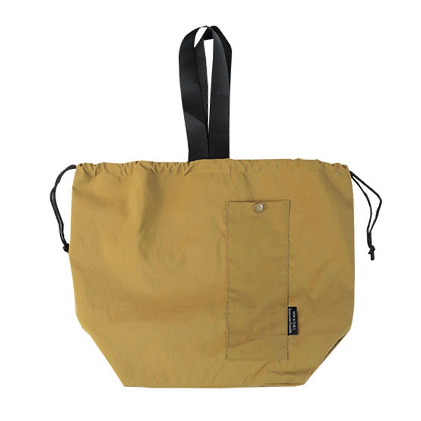 Insulated Lunch Bag Large Capacity Waterproof Wear Resistant Drawstring Portable Thermal Insulated Picnic Storage Bento Box Bag