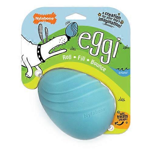 Nylabone Eggi Interactive Dog Toy for Dog Enrichment ? Lightweight Squishy Dog Treat Toy for Creativ, Eggi, 1 Each