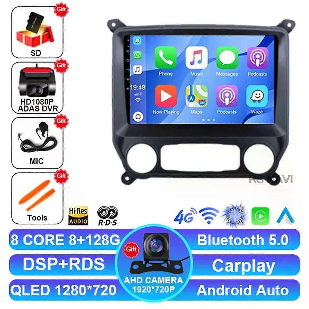 Android 14 カーラジオ シボレー シルバラード 3 Gmtk2 2014 - 2019 ステレオ マルチメディア ワイヤレス Carplay オート ヘッド ユニット GPS 2din BT