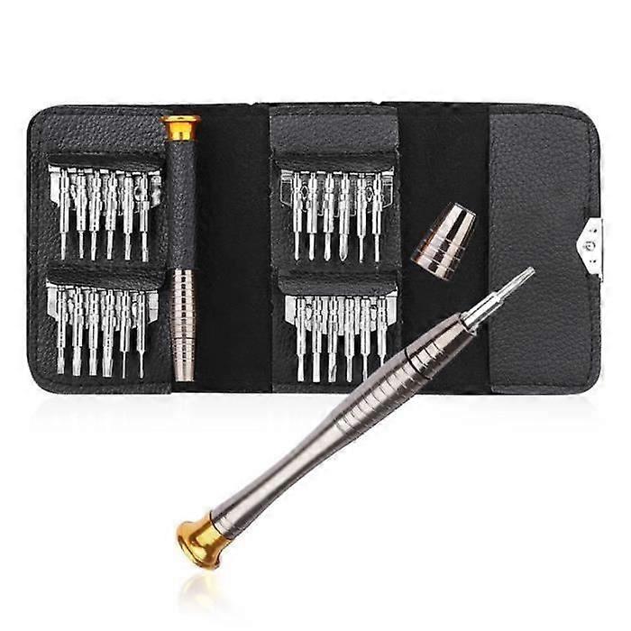25 in 1 Screwdriver Electronics Repair Tools Wallet Set 20a90e