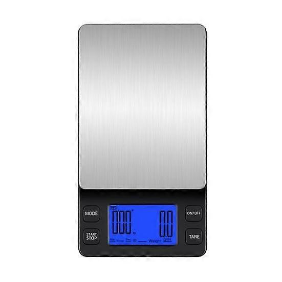 Kitchen Coffee Scale Portable High Accuracy 2Kg/0.1g Battery Operated LCD Display Pour-over Coffee Tea Electronic Digital Scale Baking Supplies