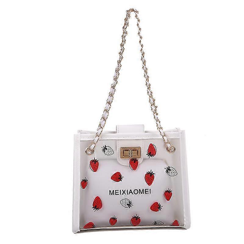 Small bags women new tide fashion chain crossbody bag simple frosted transparent package