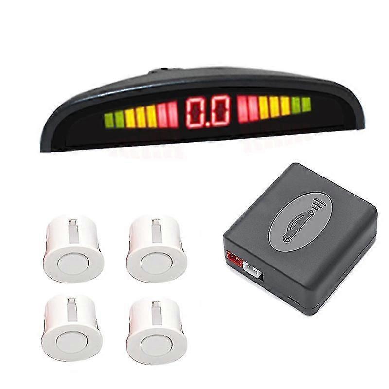 4 sensori Car Flat Parking Sensor Auto Reverse Back Up Detector System con display a LED per auto