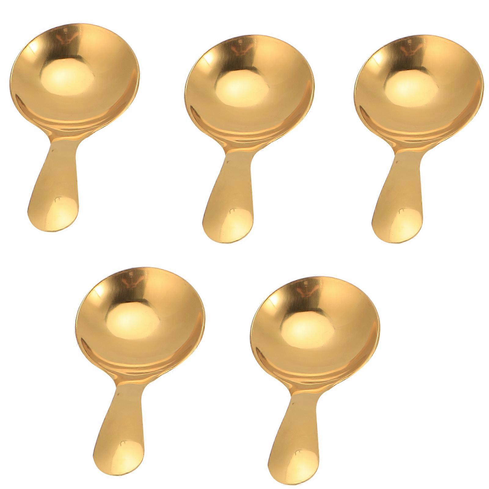 5-pack stainless steel ice cream scoops, smooth and round