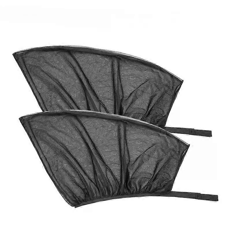 2pcs Car Sunshade Curtains Side Window Shades Car Curtains Protection Repellent Mosquito Mesh Net Sunshade UV Sun Visor