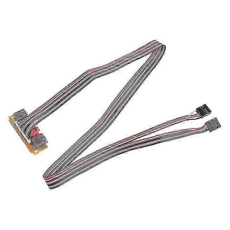 Usb Front Panel Hub Microphone Earphone Audio Jacks Port 6cm Extension Wire