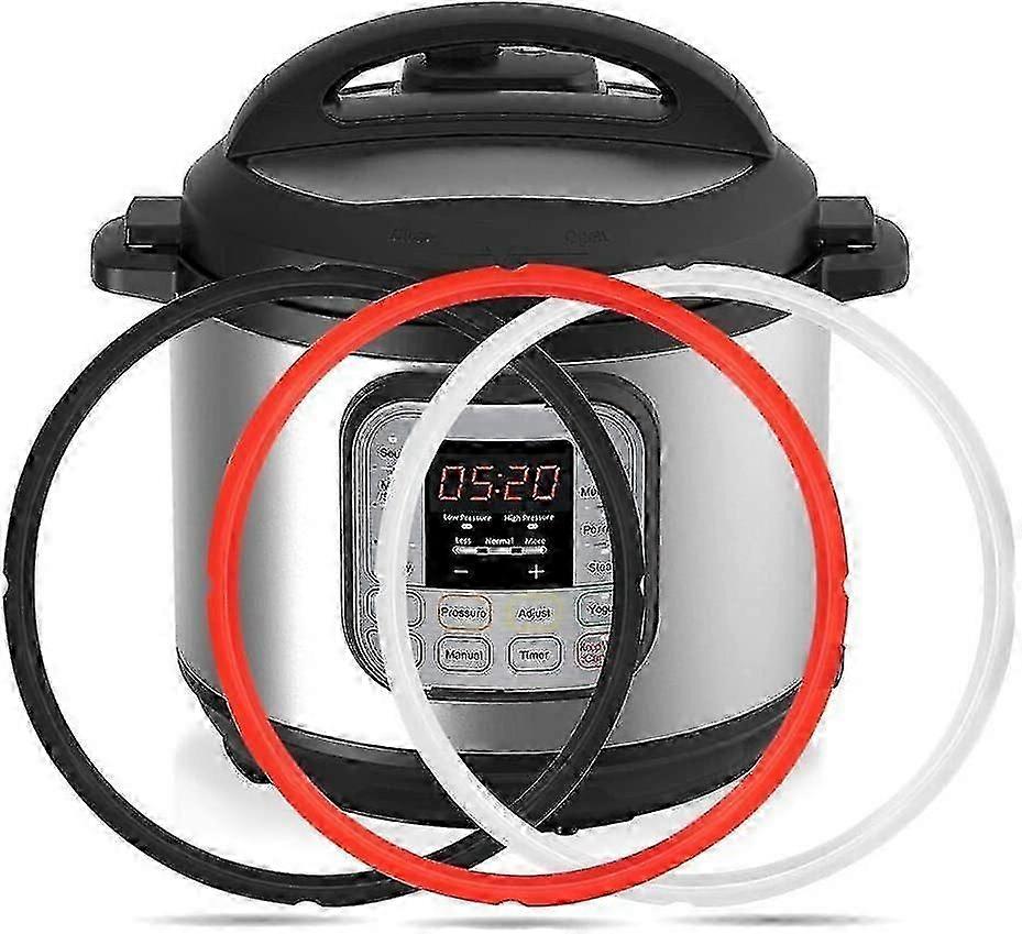 3pcs σφράγισης σιλικόνης δαχτυλίδι 8 Qt για το στιγμιαίο δαχτυλίδι σφράγισης δοχείων 8 quart, φλάντζα Instapot 8qt, λαστιχένιες σφραγίδες αντικατάστασης, acc σιλικόνης insta βαθμού τροφίμων