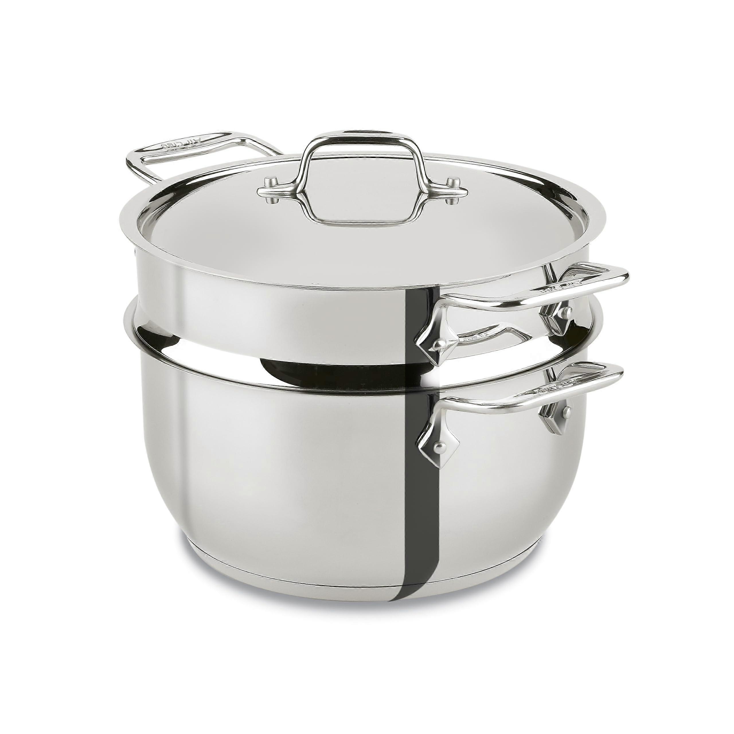 3 κομμάτι από ανοξείδωτο χάλυβα stockpot με επαγωγικό φούρνο κρεατοπαραγωγής για το μαγείρεμα 5 Quart