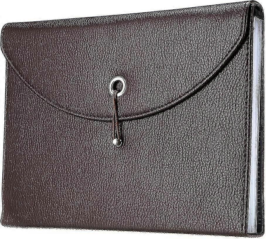 Pu Leather A4 Expanding Folder File Organisersn 13 Pocket Document Wallet Portfolio Business Folder