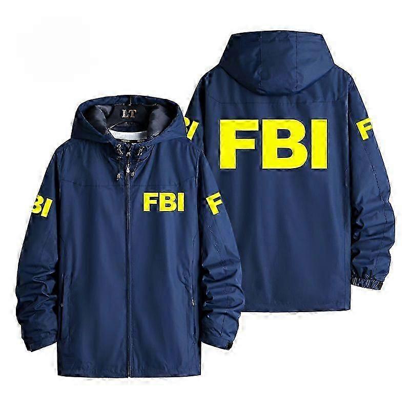 Πράκτορας του FBI Cosplay κοστούμι Φθινόπωρο Χειμώνας Μπουφάν εξωτερικού χώρου Αντιανεμικό ζεστό αδιάβροχο Ανδρικά και γυναικεία μπουφάν FBI τυπωμένο μπουφάν μοτίβου