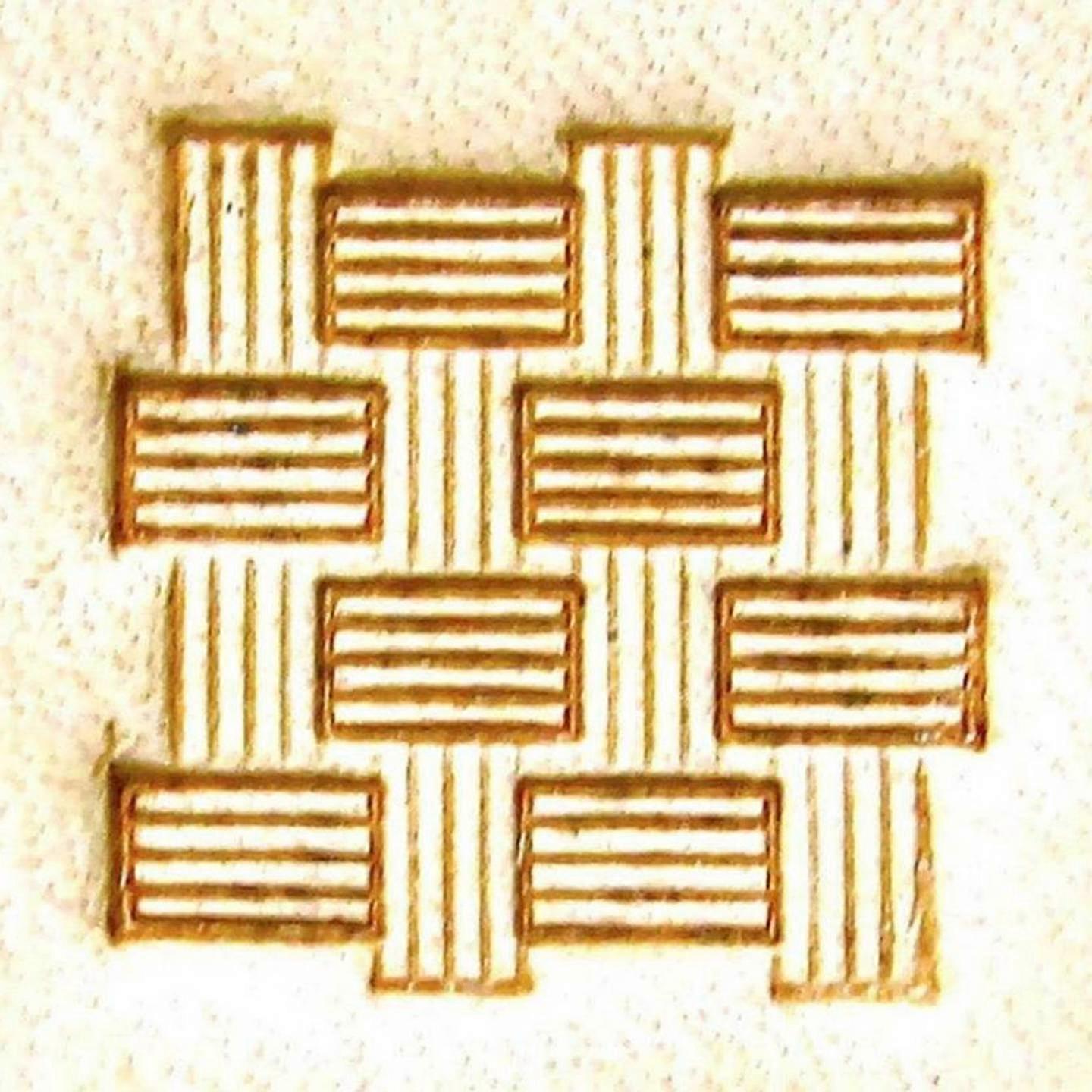 Craft Sha Leathercraft Tool Basket Weave Leatherworking Stamp 12mm x 12mm K146