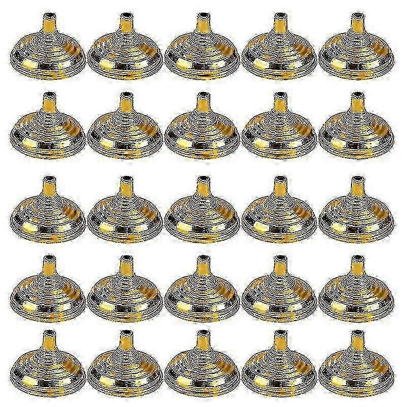 28 Pcs Gold Plated Round Flag Bracket Holder Flag Pole Holder Floor Rack Flagpole Brackets (golden)