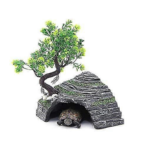 Reptile Hideout Caves Turtle Ramp Basking Platform Decor(m)