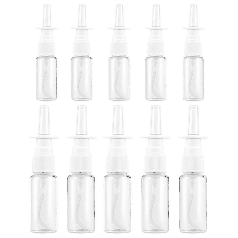 10pcs Transparent Nasal Spray Bottles Empty Sprayer Refillable Containers