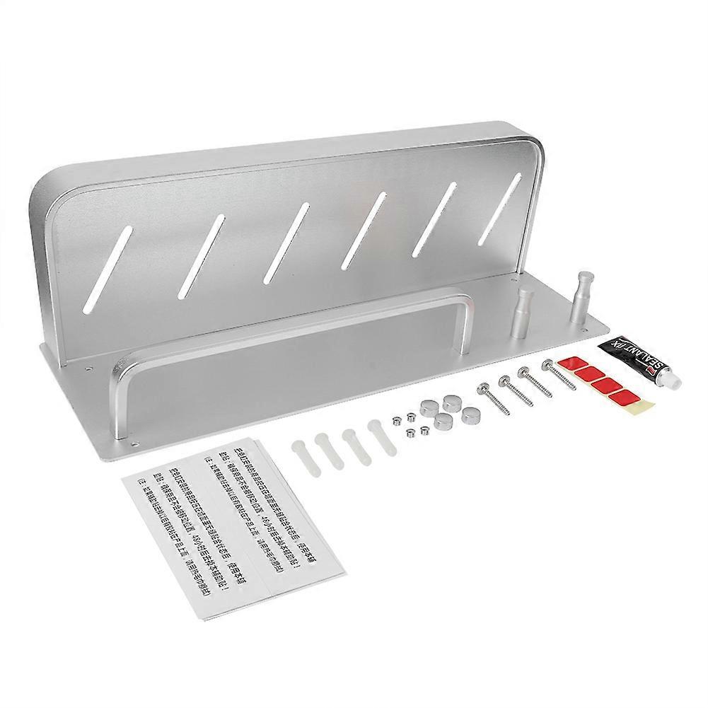 Space Aluminum Bathroom Shelf with Towel Bar Wall Mounted Shower Storage Rack Silver 3-Tier Modern Design for Small Spaces