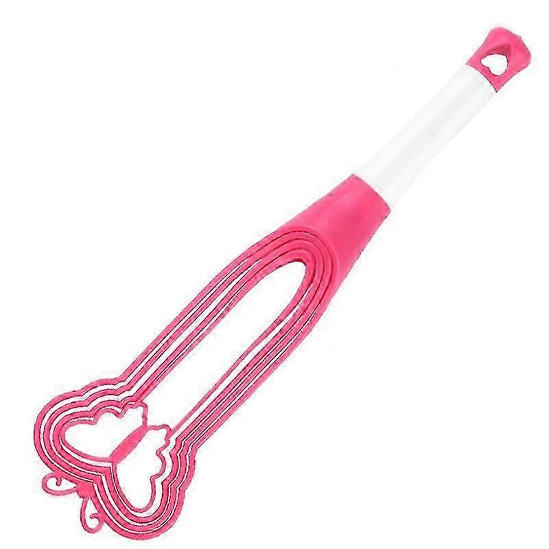 2PCS Rotatable Foldable Whisk Creative Butterfly Multi-Function Manual Whisk (Pink)