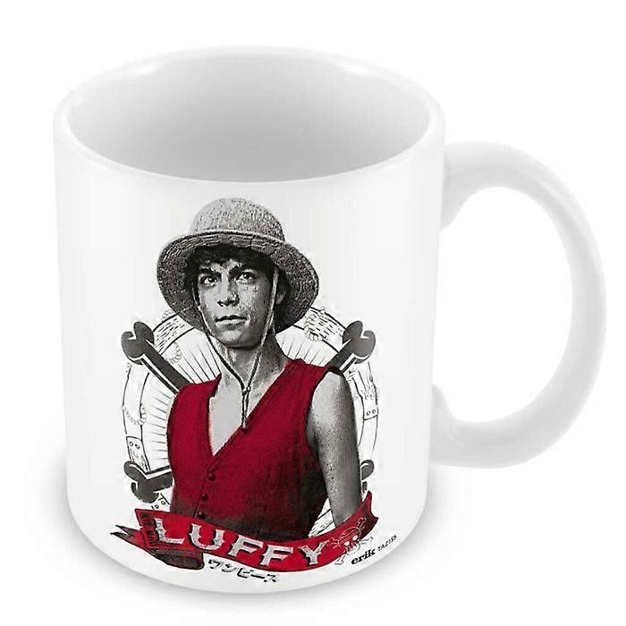 Grupo Erik Mug - ERIK GROUP - ONE PIECE NETFLIX - Luffy - Céramique - Blanc - Cylindrique