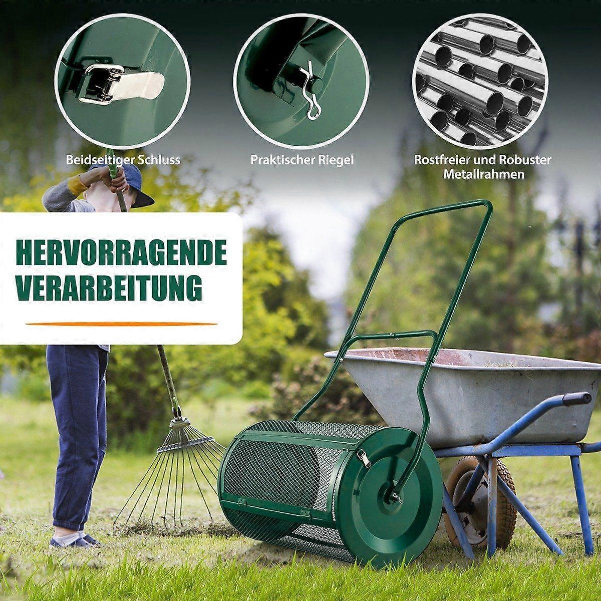 24" lång kompostspridare Torvspridare med förbättrat U-format handtag