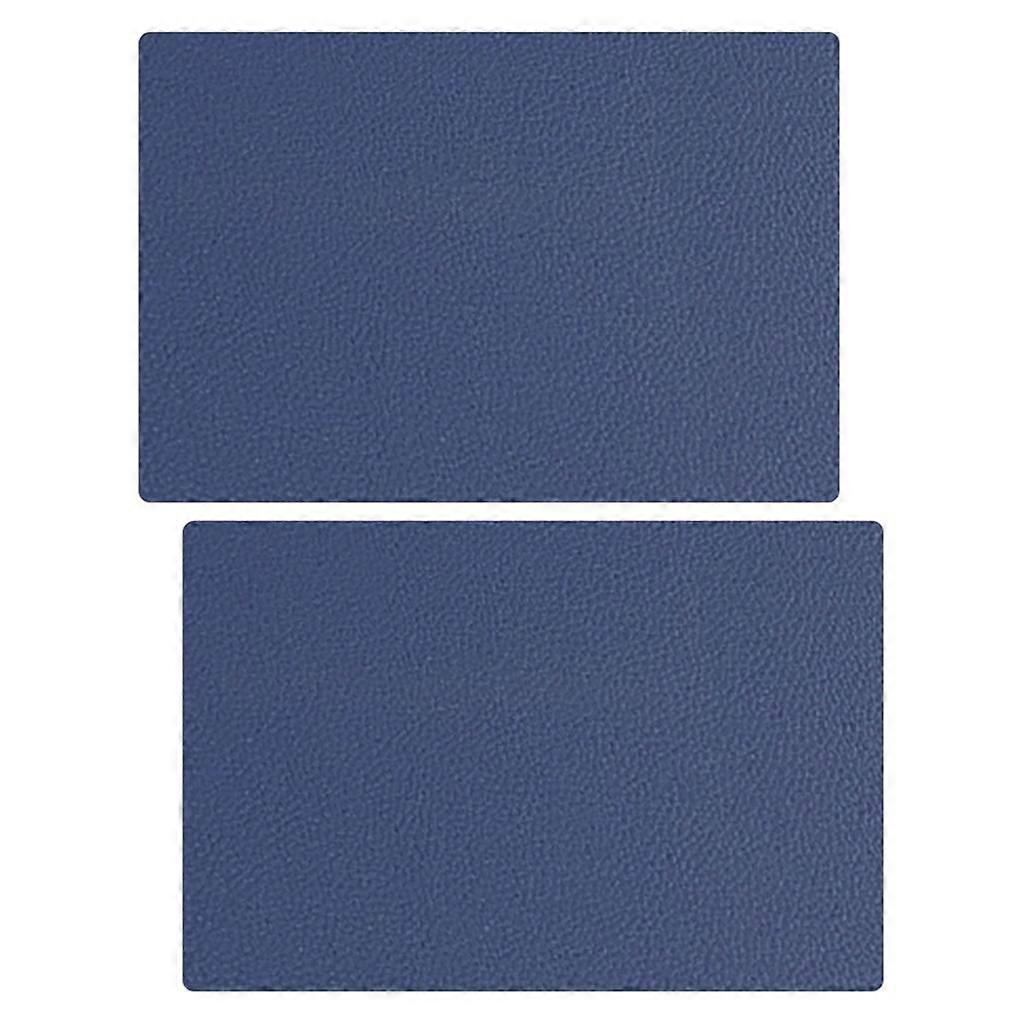 2pcs Modern Leather Placemat Dining Placemat Waterproof Washable Coaster Cup