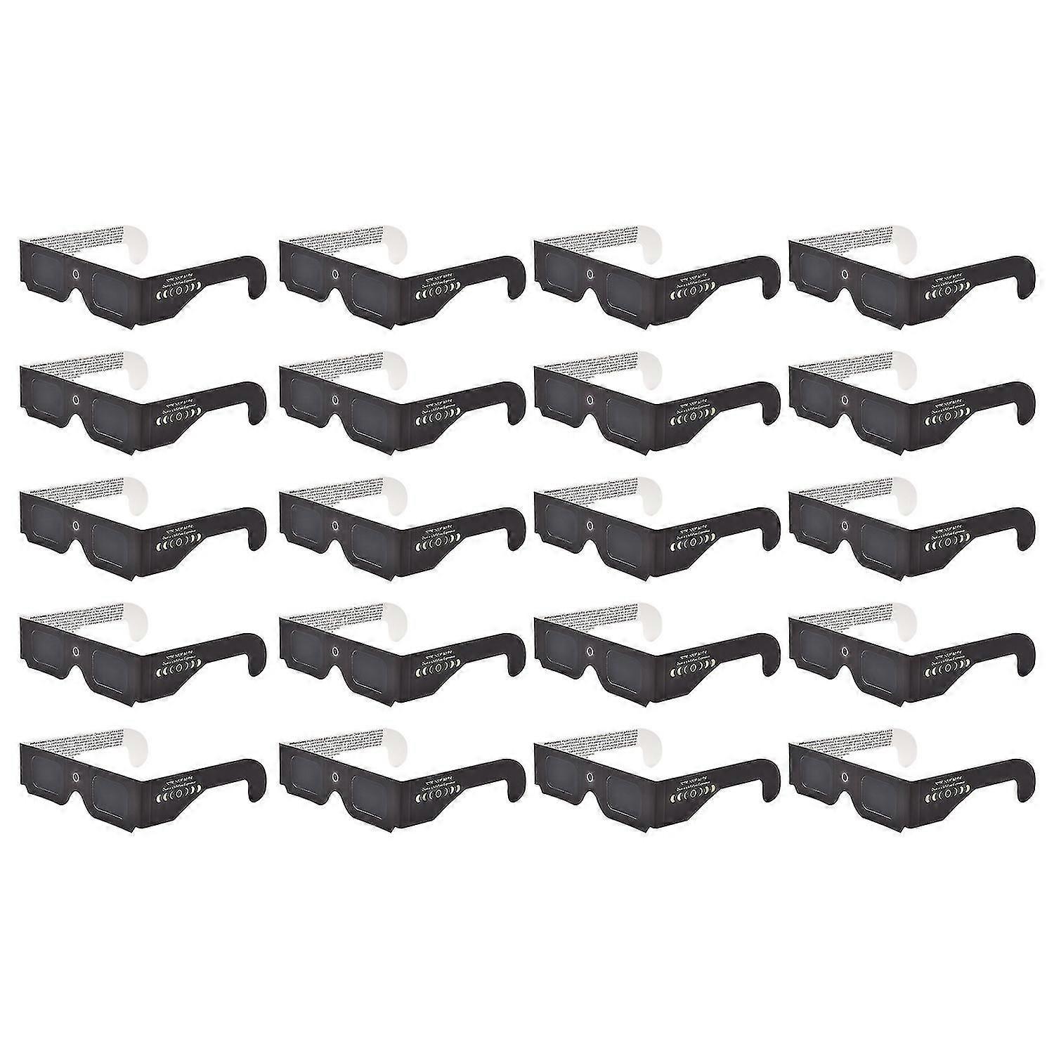 20Pcs Solar Eclipse Glasses Filter Harmful Light Eyes Protection Paper Frame Glasses for Solar Eclip