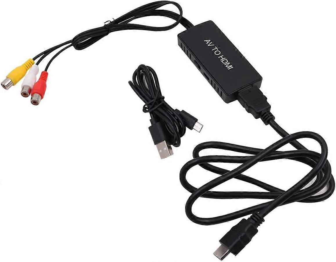 RCA to HDMI Converter AV to HDMI Adapter, CVBS AV Composite Video Audio Converter Adapter