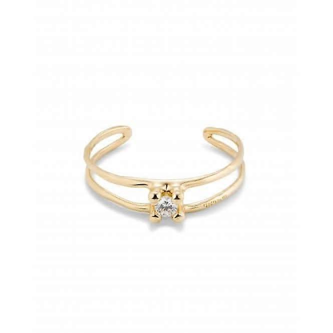 Anima 18k Gold-Plated Rigid Central White Zirconia Bangle PUL2432BLNORO0M