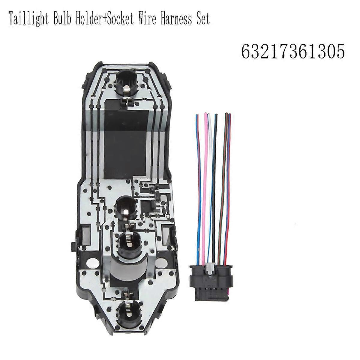 63217361305 Left/Right Taillight Bulb Holder+Socket Wire Harness Set for F55 F56 F57