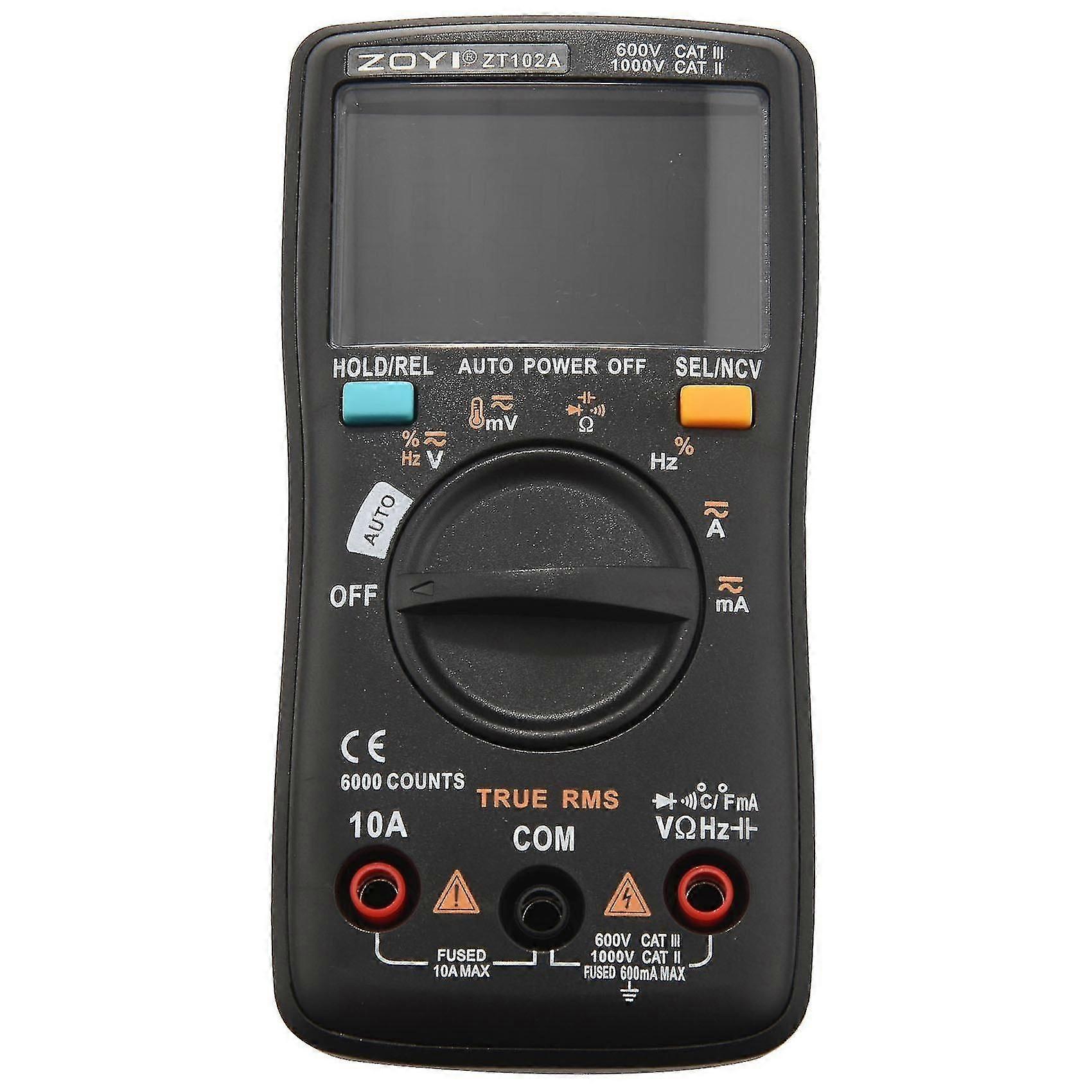 Zt102a Digital Multimeter 6000 Counts Auto 113d Backlight Ac/dc Voltmeter Transistor Tester Freque