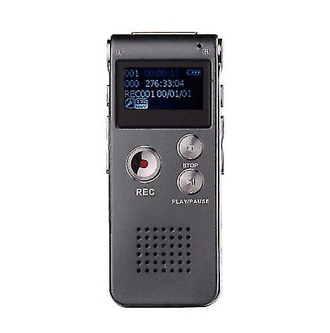 Professional 8gb Mini Digital Audio Recorder, Mp3 Player, Usb Flash Drive(grey)