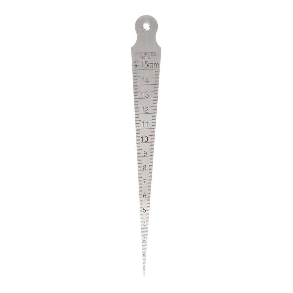 Aperture Scale Wedge Feeler Hole Metric/Imperial Holes Measure Tool 1-15mm for Aperture/Clearance Measurement Accurate Silver