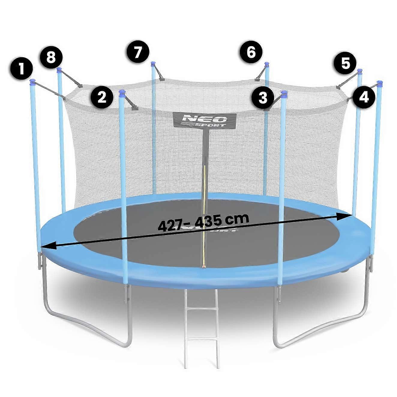 Trampoline Safety Net - 14ft - 435cm