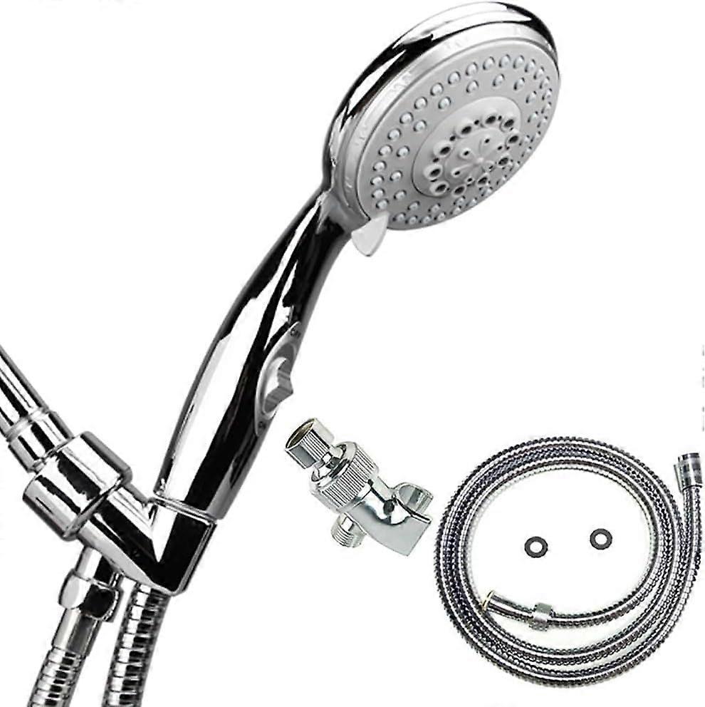 High Pressure Shower Head Set with Adjustable Spray Modes, 5-Inch Chrome Finish, Easy Installation and Universal Compatibility