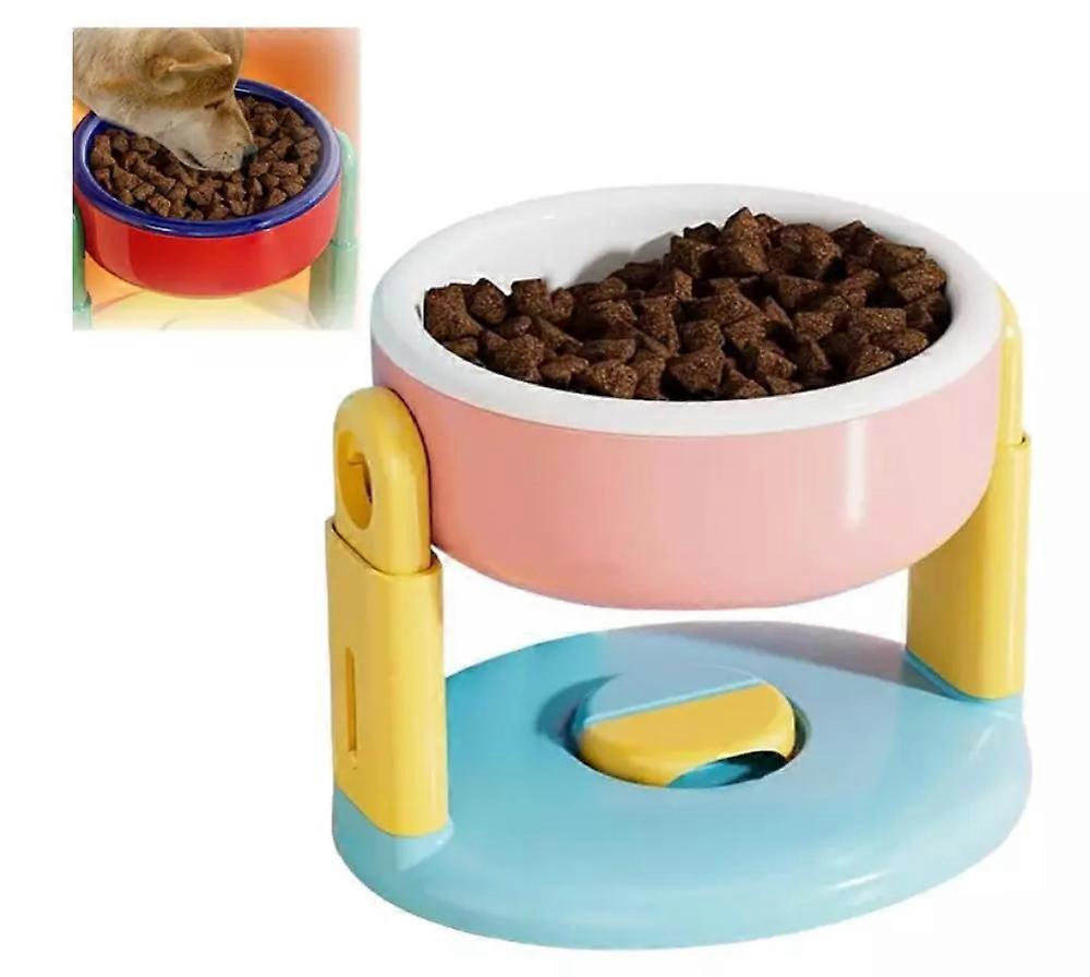 وعاء الأليفة المرتفع القابل للتعديل - تصميم مائل ، غير قابل للانزلاق ، مغذي مضاد للانسكاب للكلاب