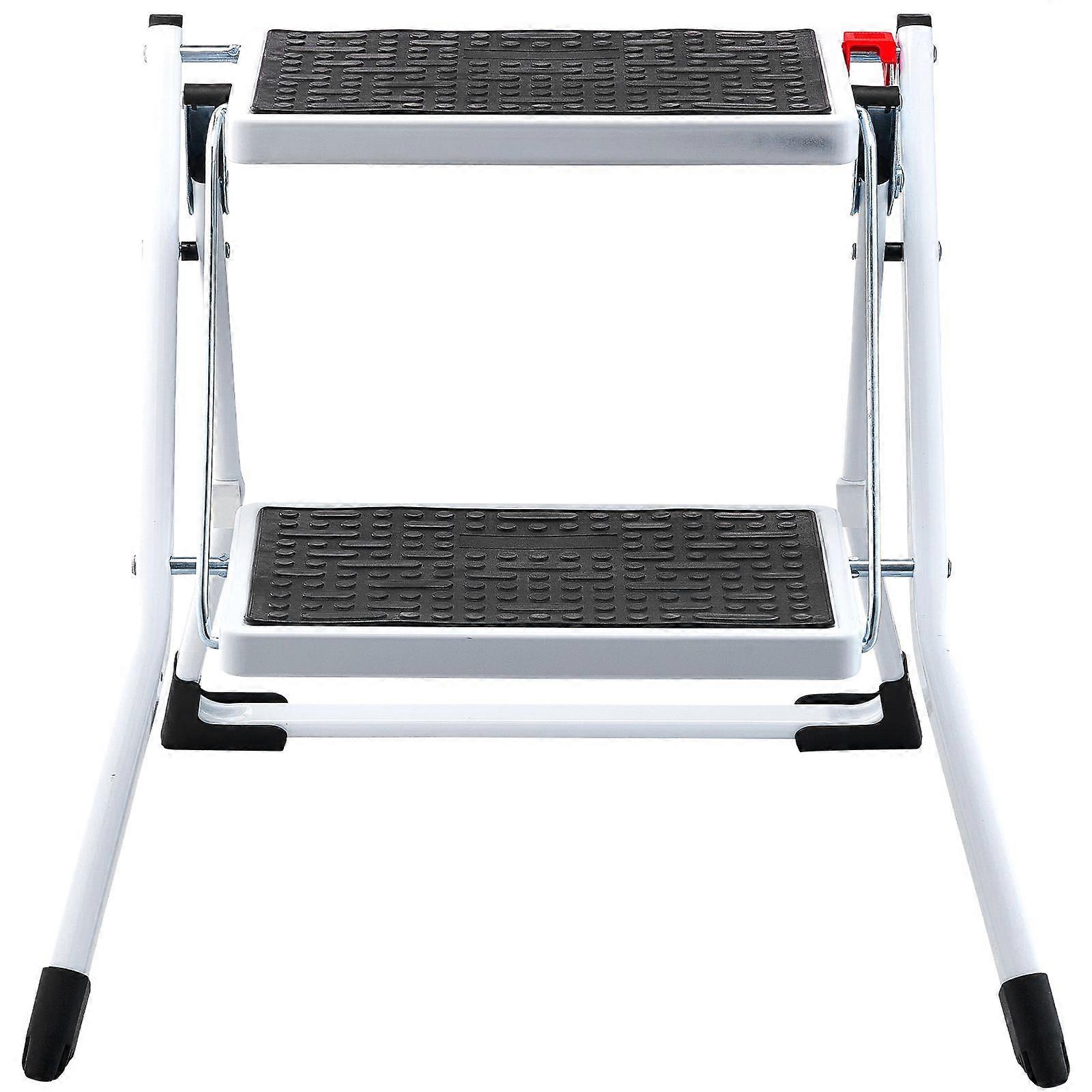 Step Ladder 2-Step 330lbs Ergonomic Folding Steel Step Stool  Adults Toddlers, Multi-Use for Household, Kitchen, Office, RVs