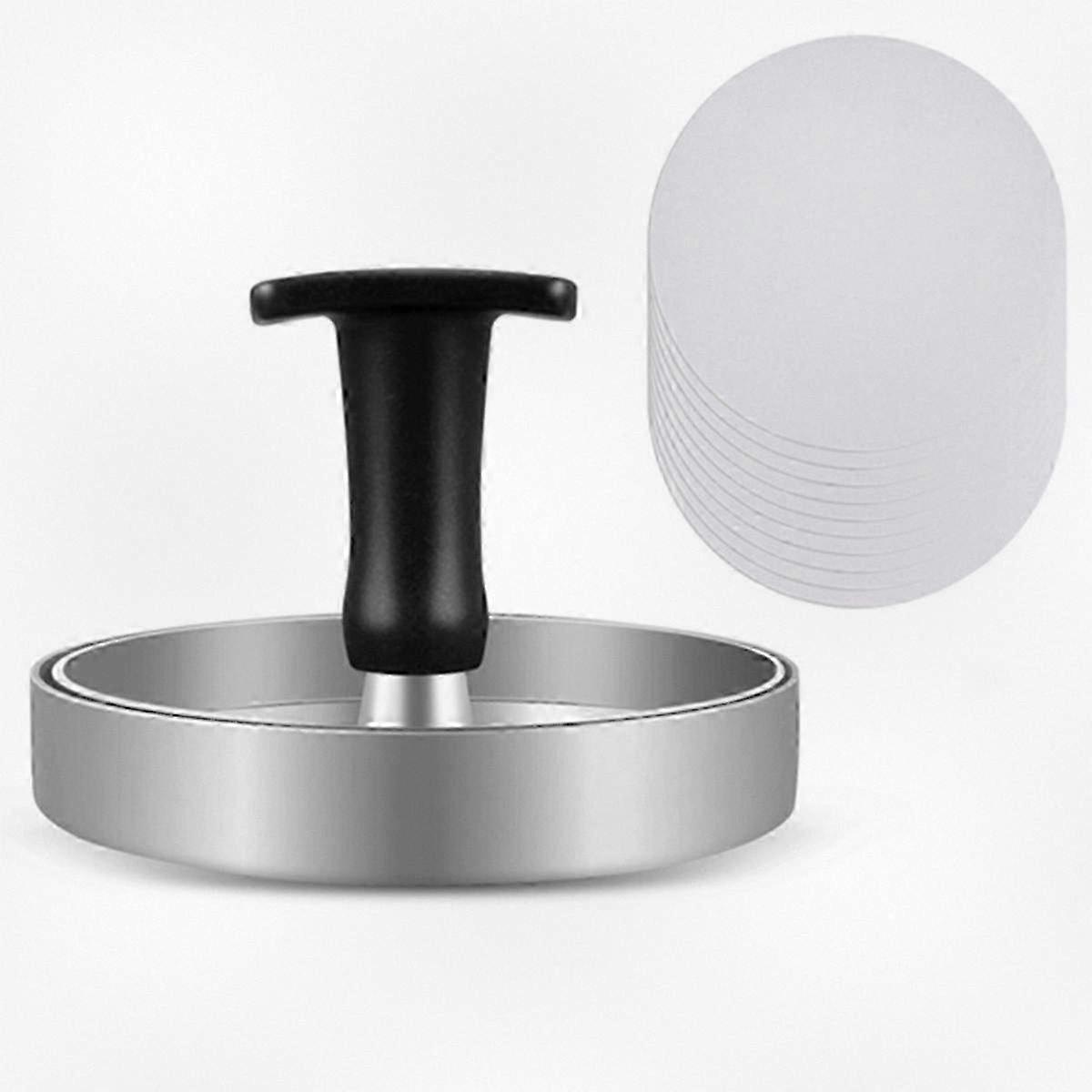 Non-Stick Hamburger Press Mold with 100 Wax Patty Papers for Grilling Beef and Cheese